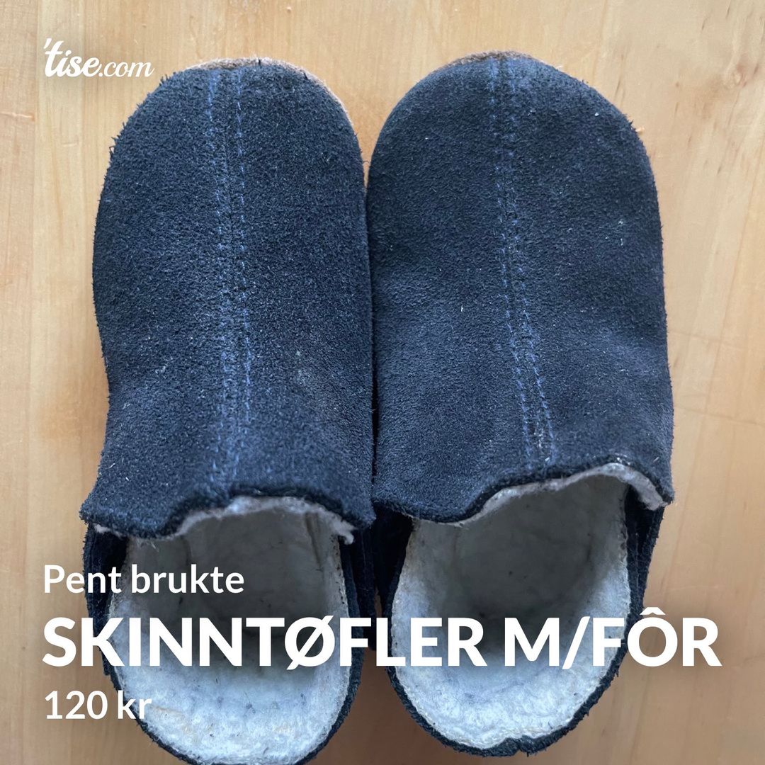 Skinntøfler m/fôr