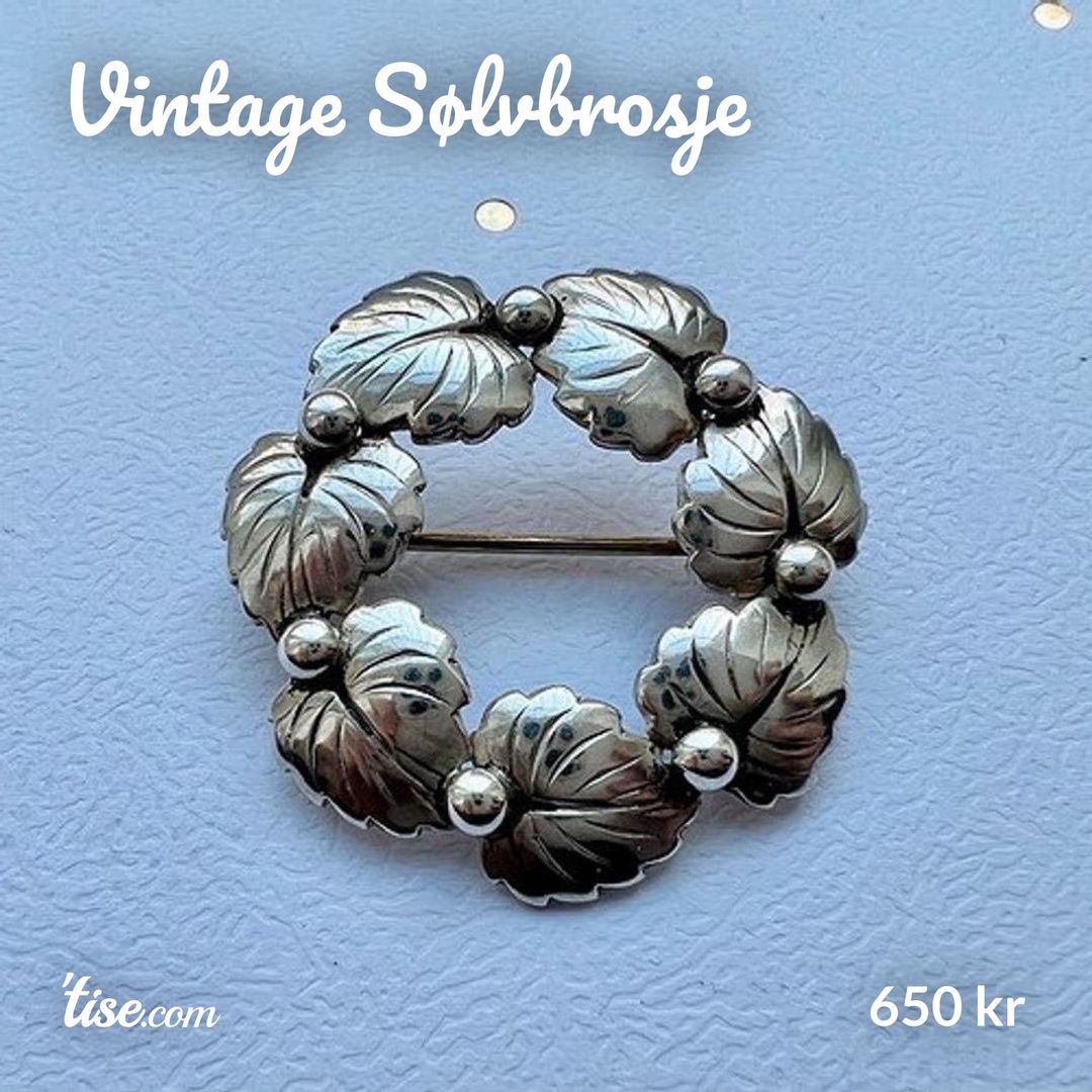 Vintage Sølvbrosje