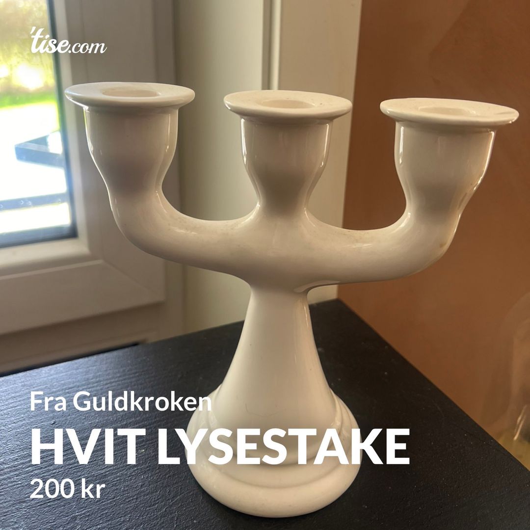 Hvit lysestake