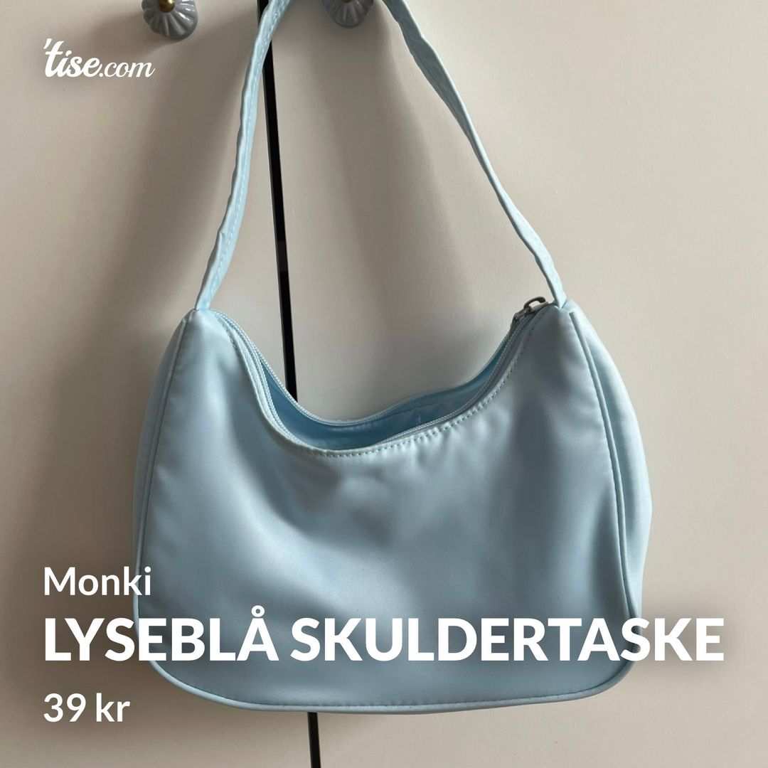 Lyseblå skuldertaske