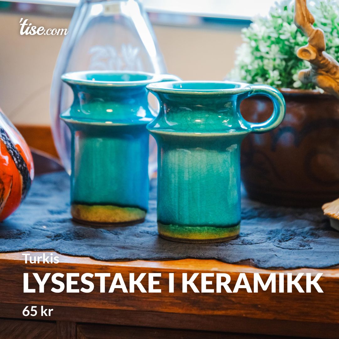 Lysestake i keramikk