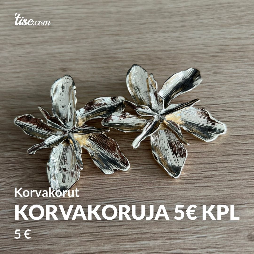 Korvakoruja 5€ kpl