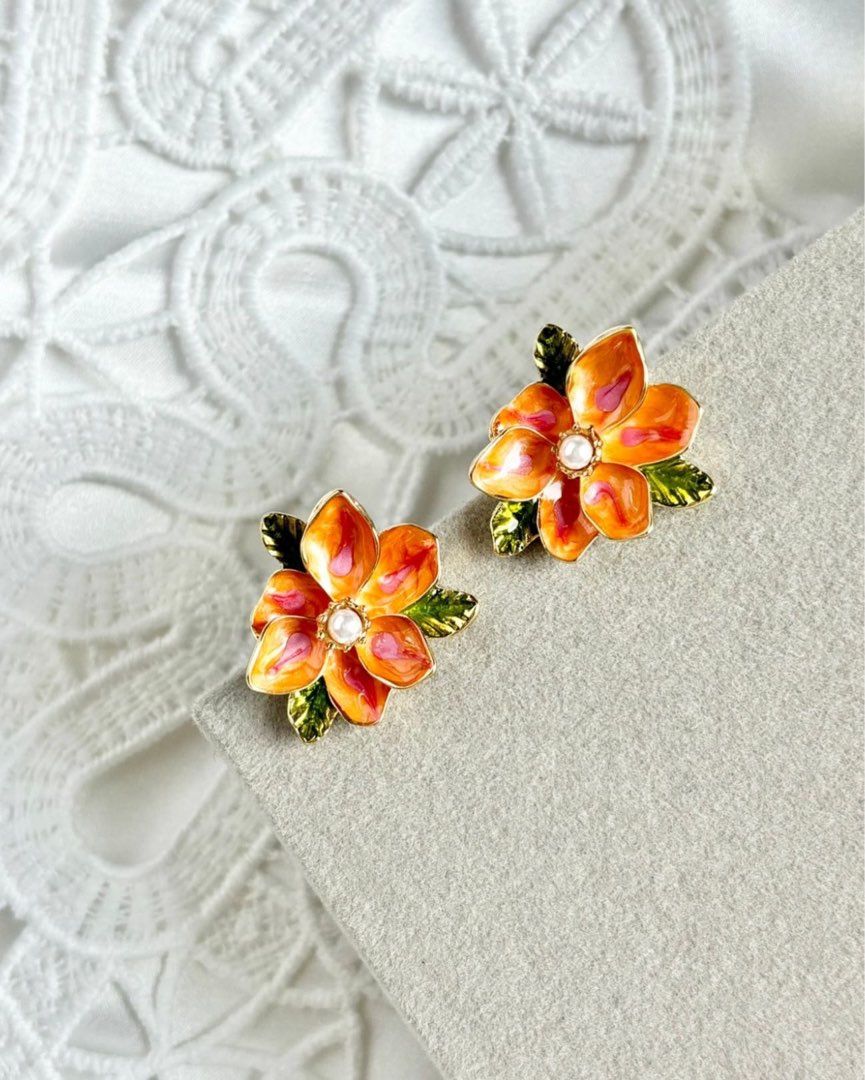 Floral earrings