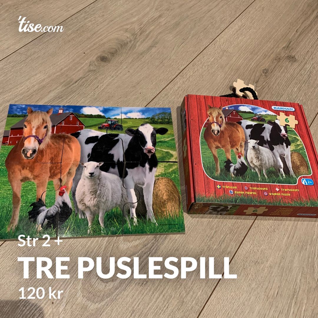 Tre puslespill