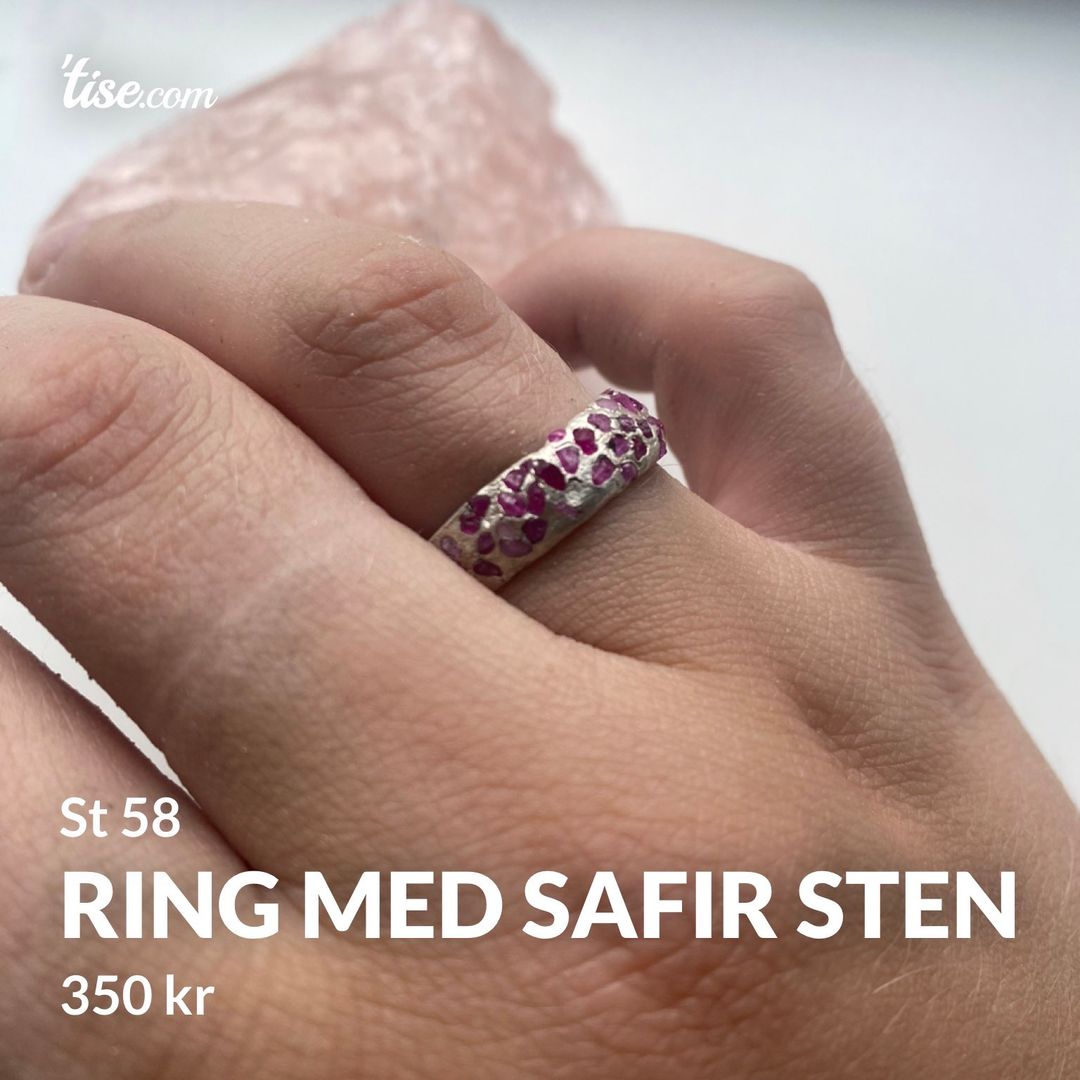 Ring med Safir Sten