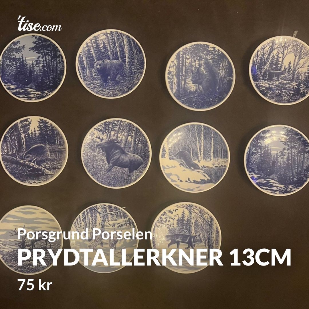 Prydtallerkner 13cm