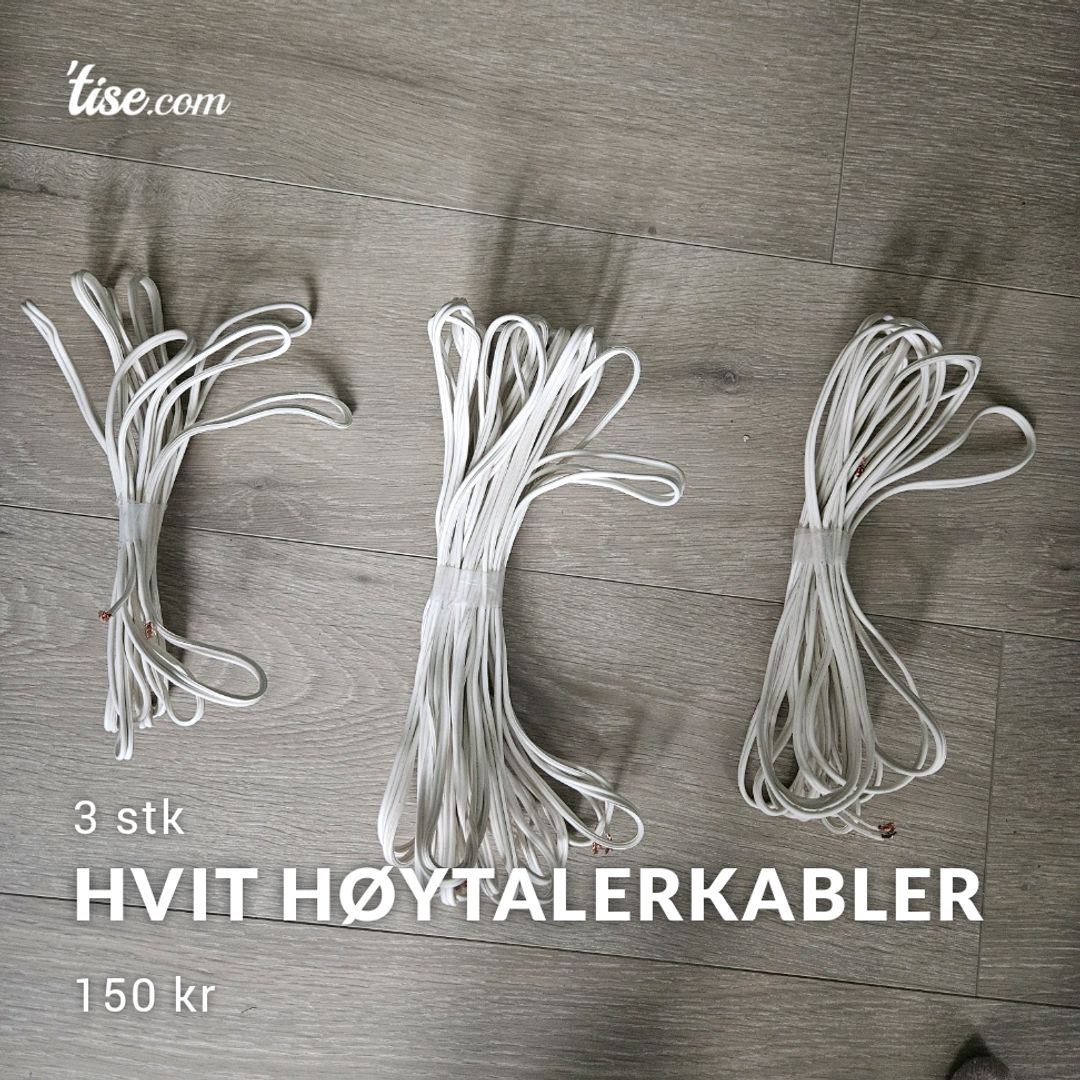 Hvit Høytalerkabler