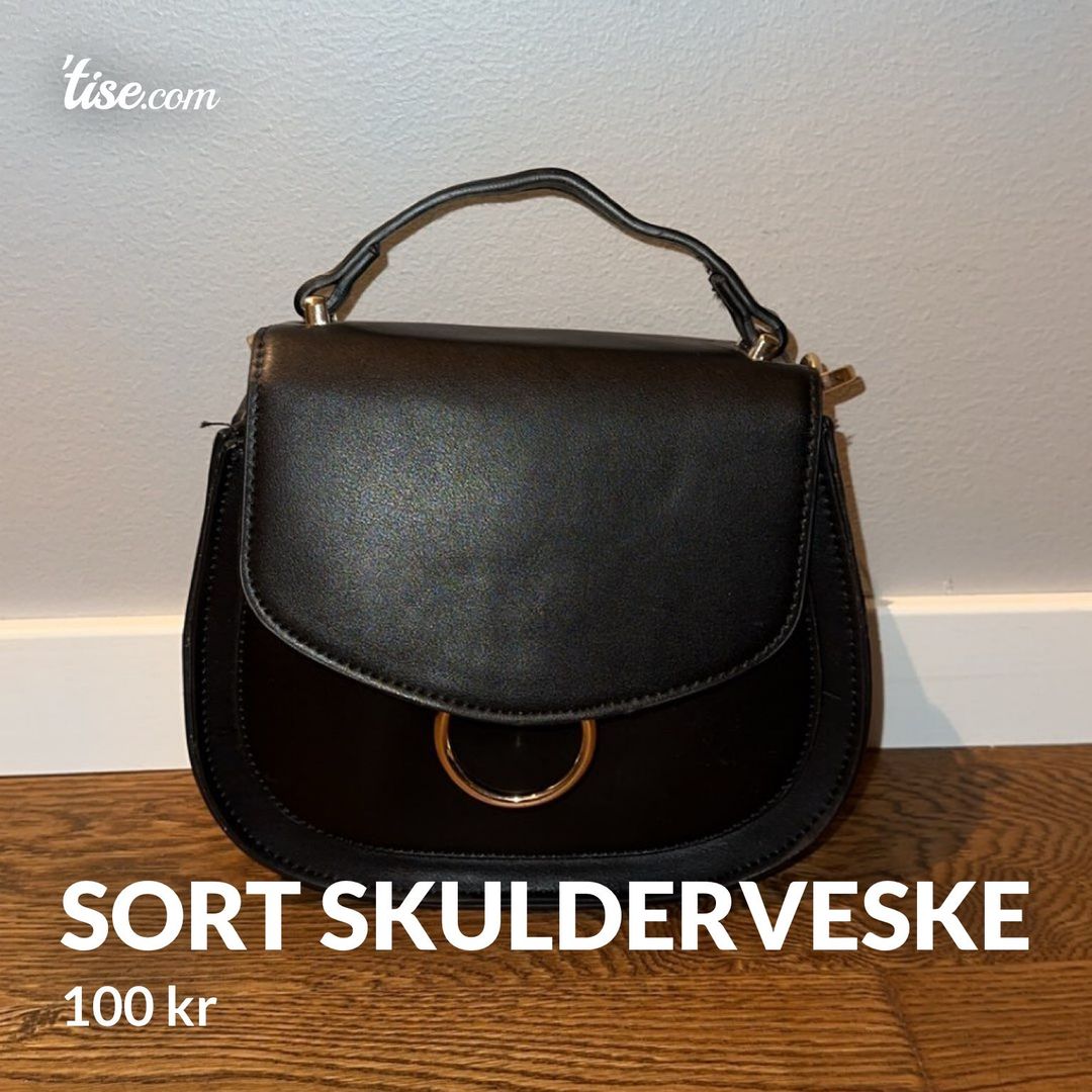 Sort skulderveske