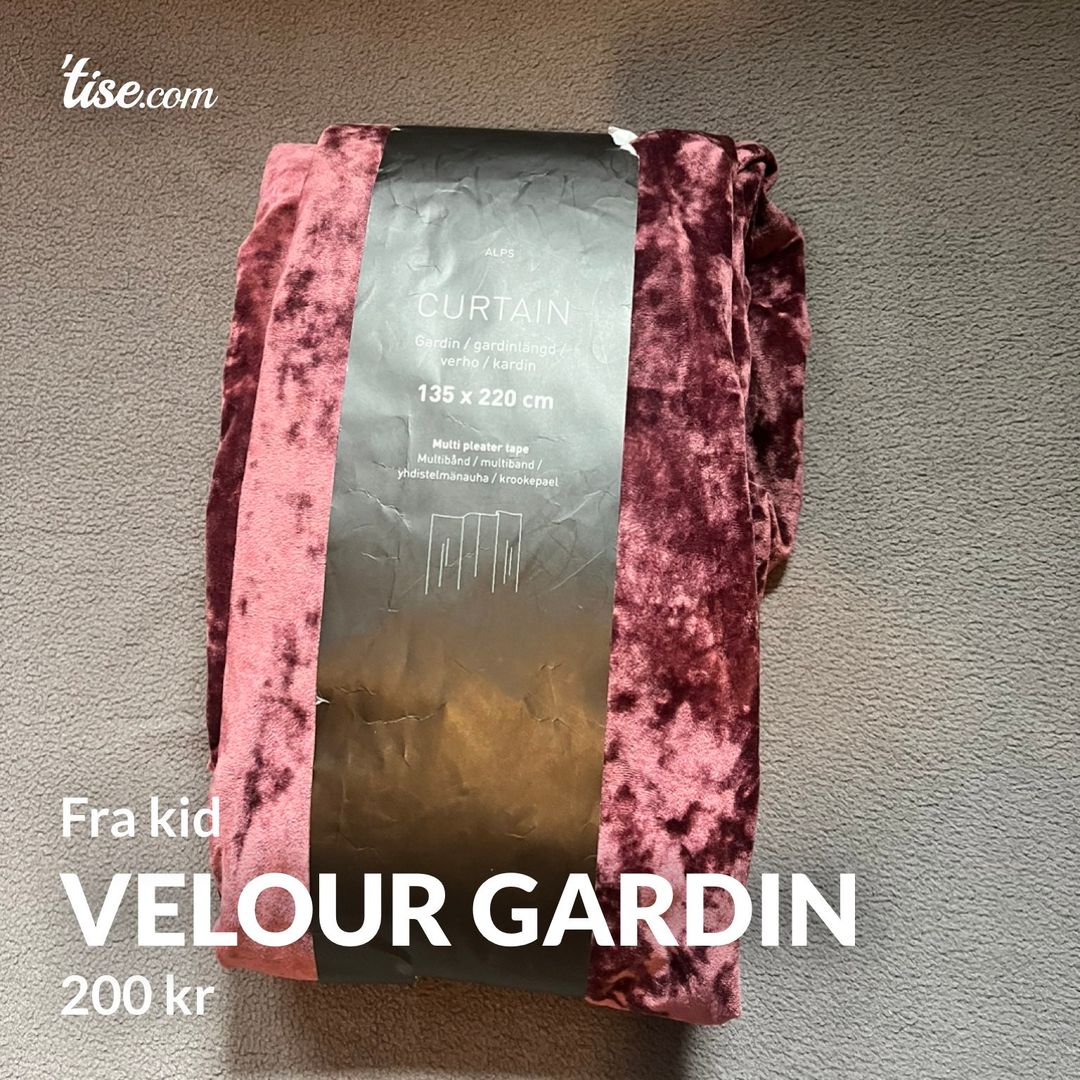 Velour gardin