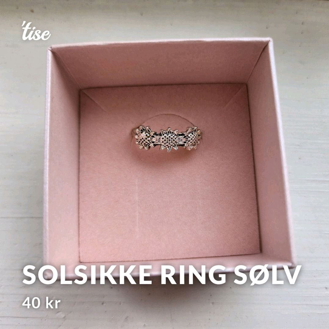 Solsikke Ring Sølv