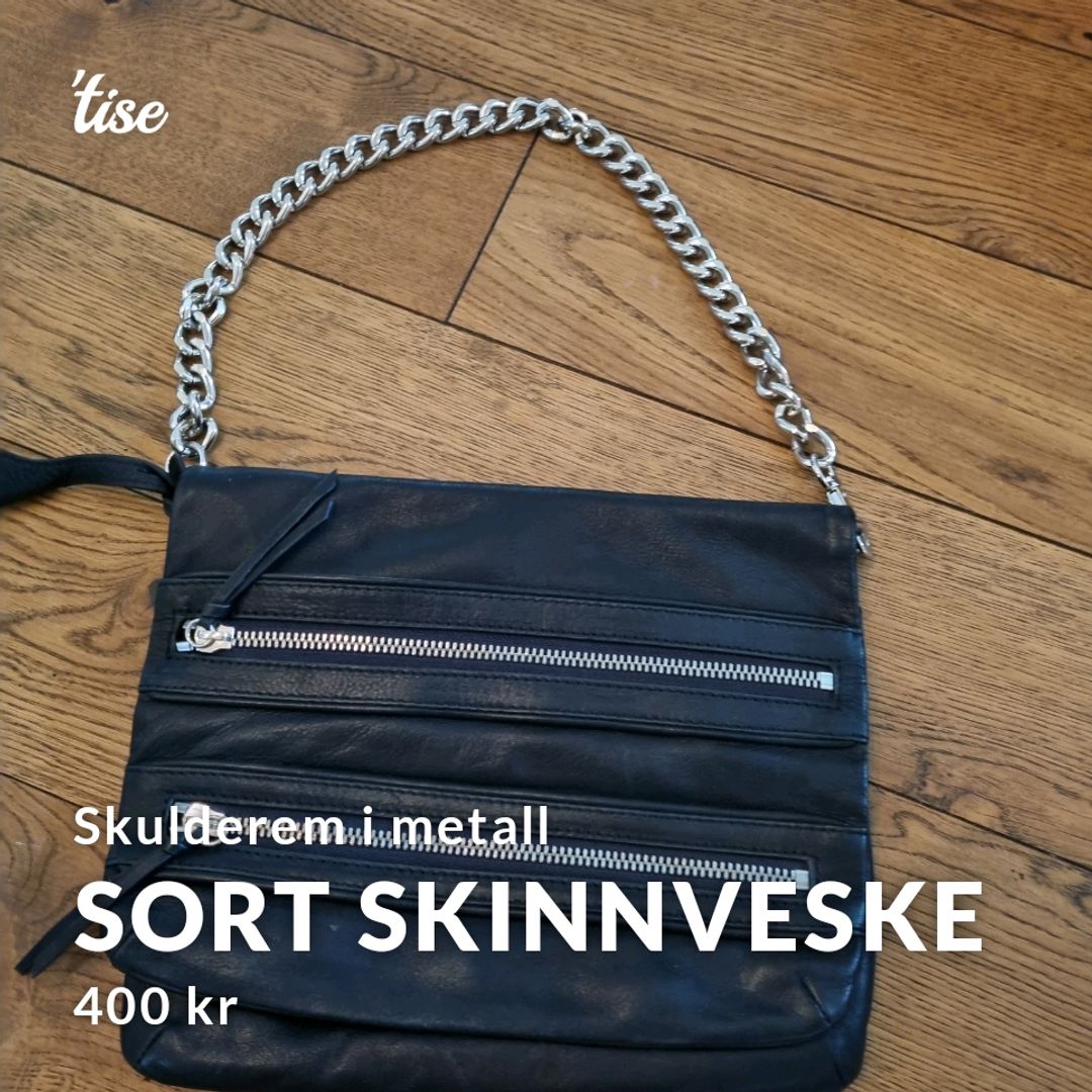 Sort Skinnveske