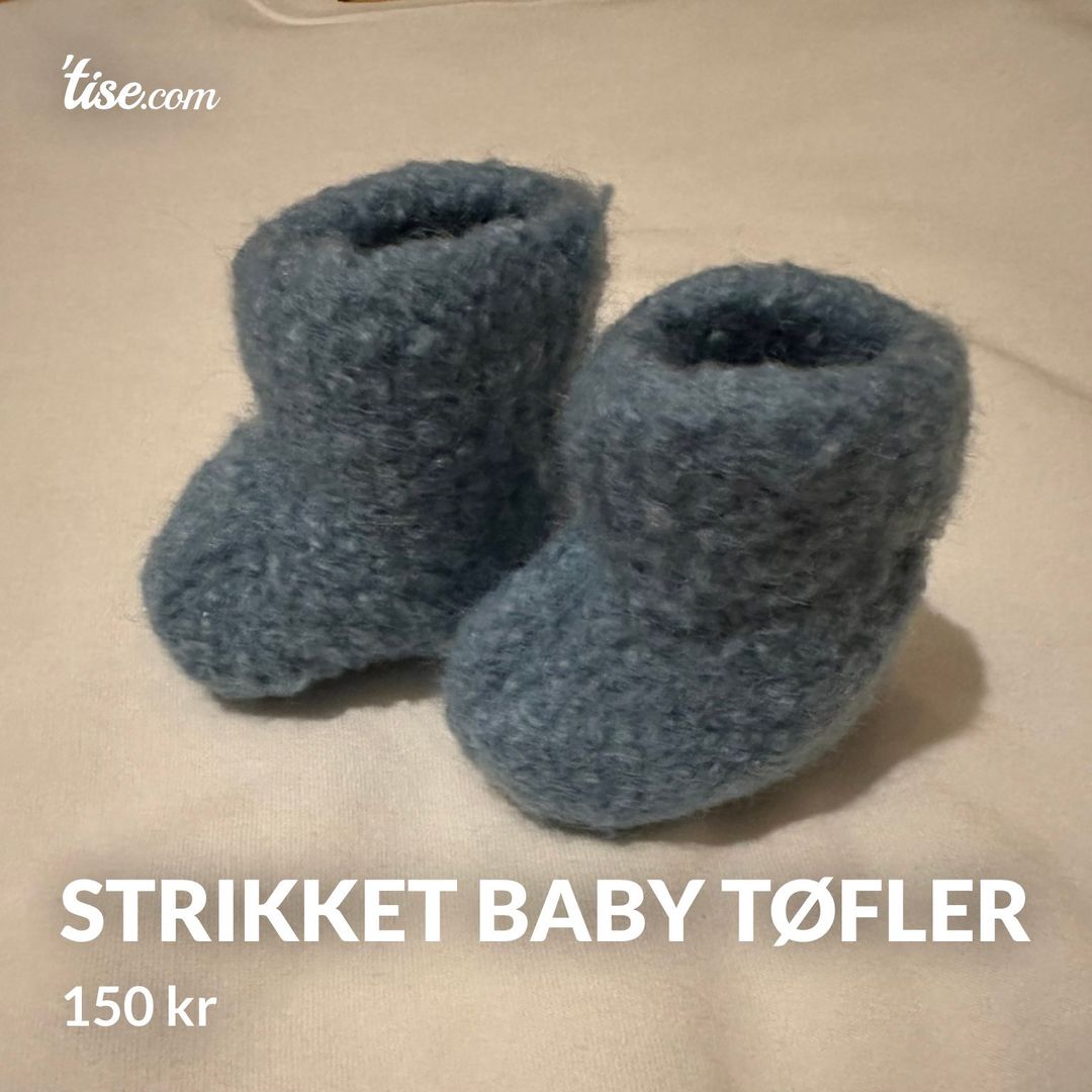 strikket baby tøfler