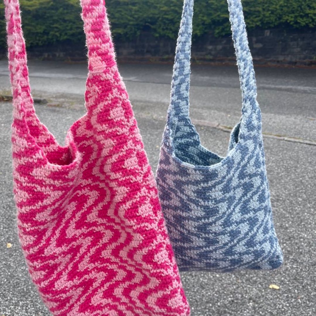 Heklet tote bag