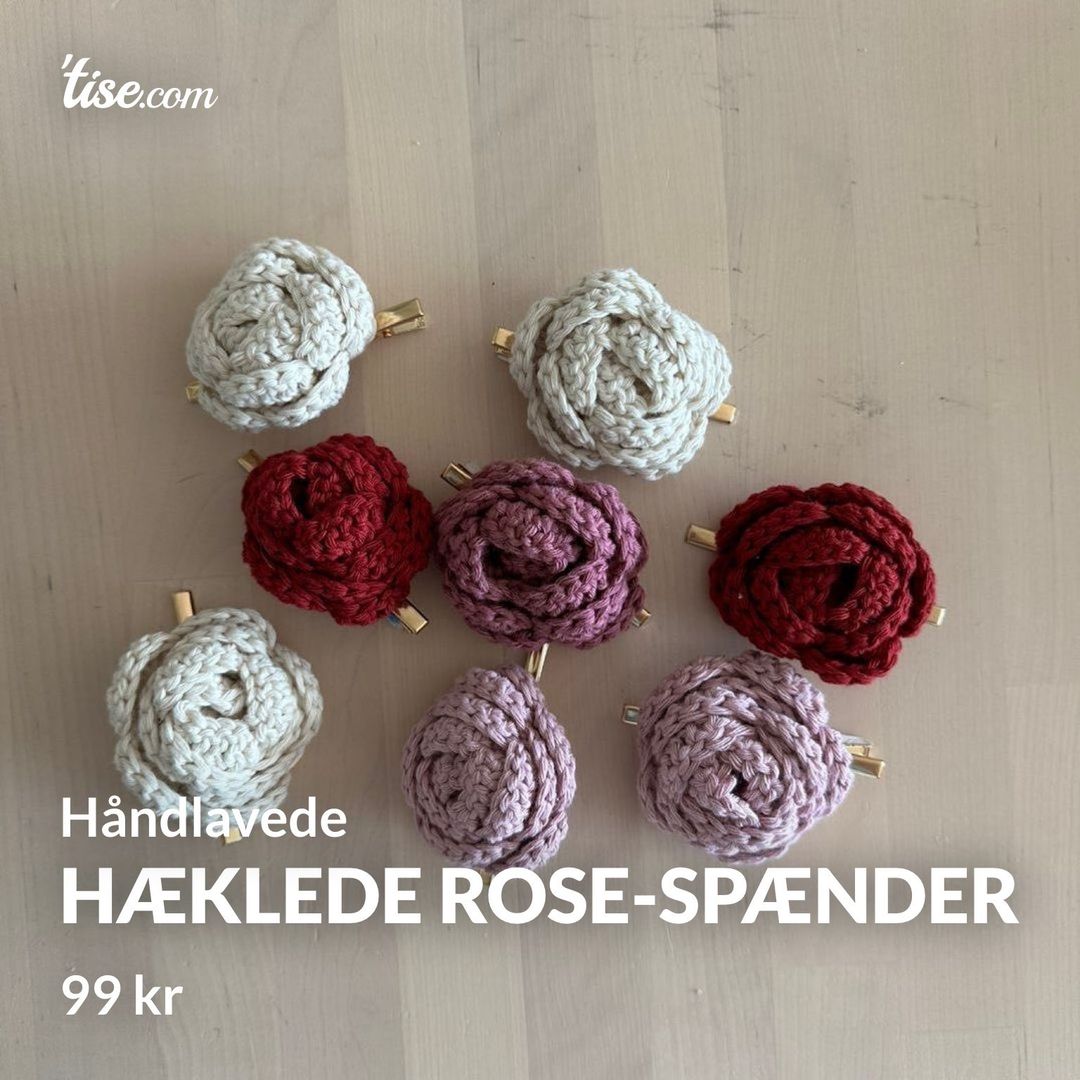 Hæklede rose-spænder