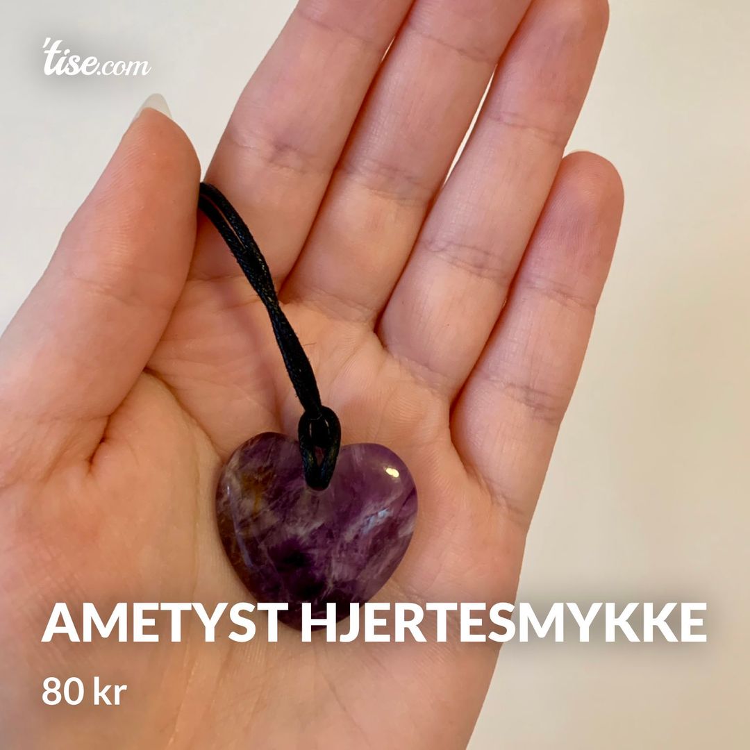 ametyst hjertesmykke