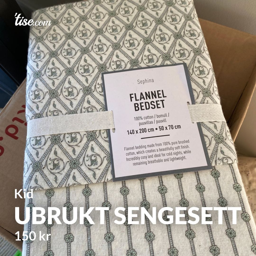 Ubrukt sengesett