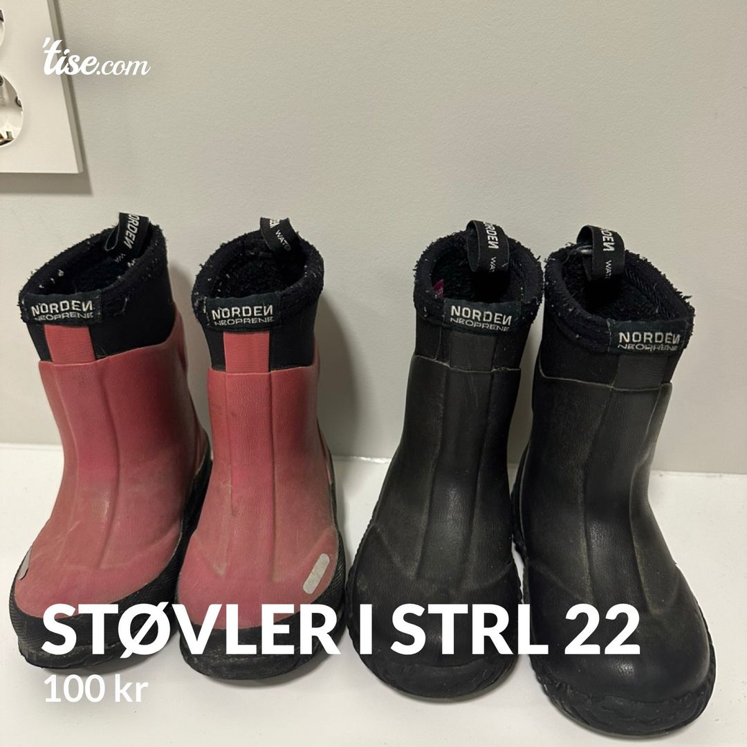 Støvler i strl 22