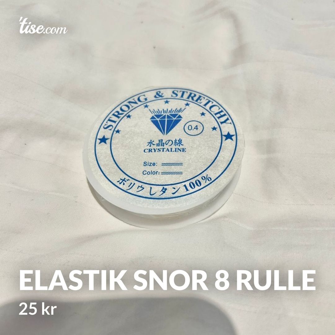 Elastik snor 8 rulle