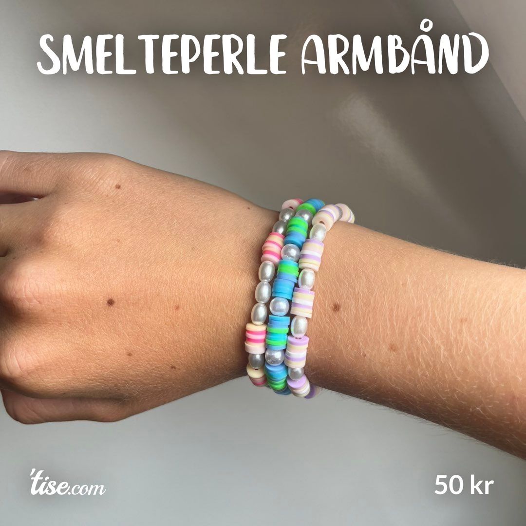 Smelteperle armbånd