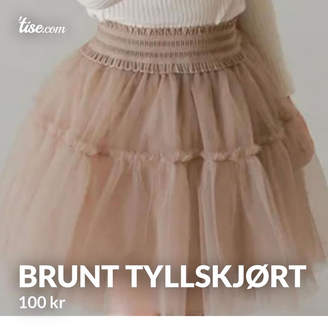 Brunt tyllskjørt