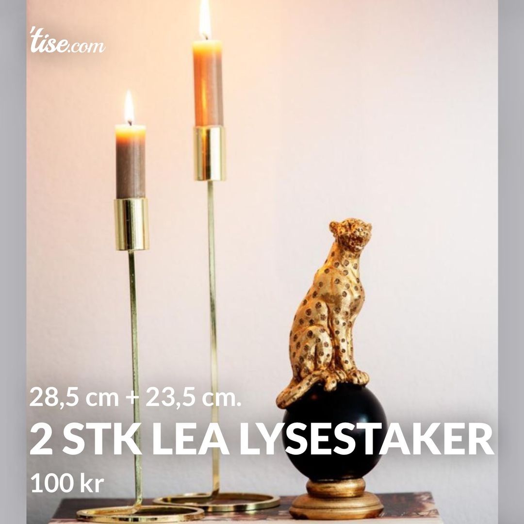 2 stk Lea lysestaker