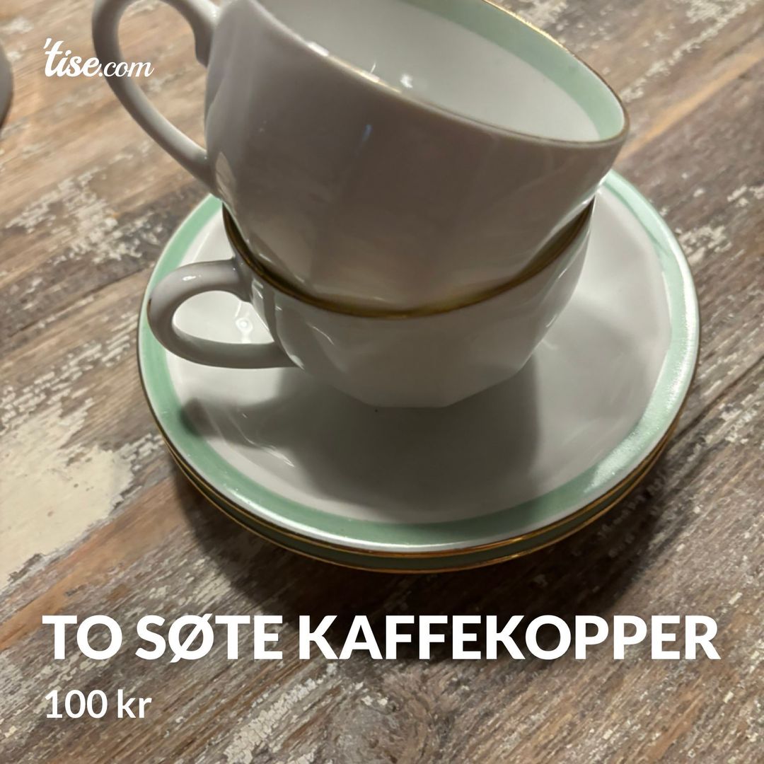 To søte kaffekopper