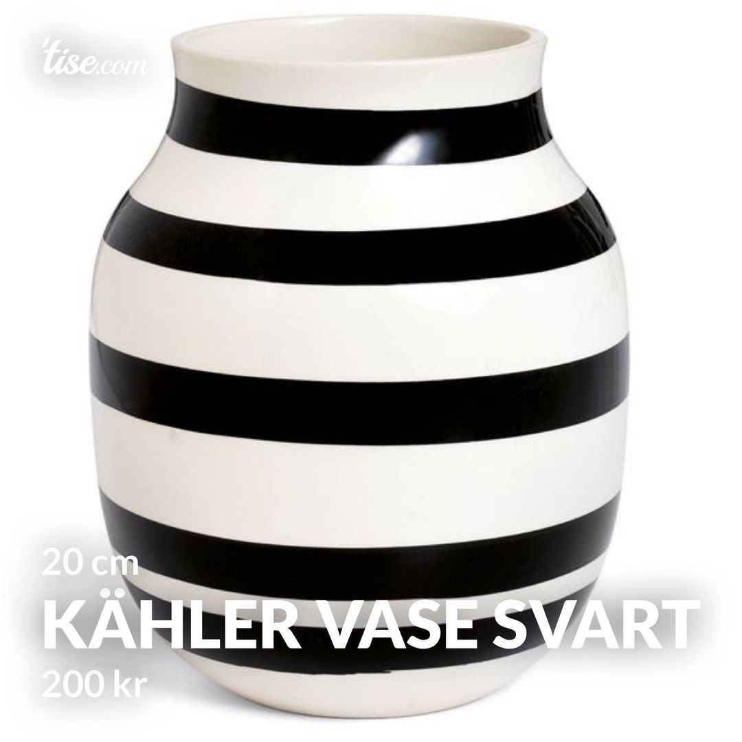 Kähler vase svart