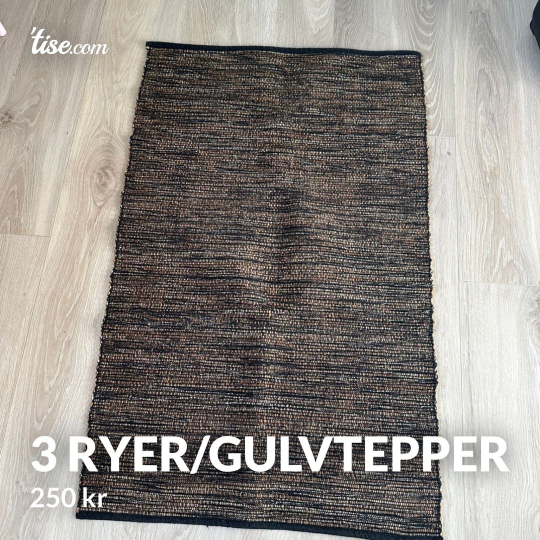 3 Ryer/gulvtepper