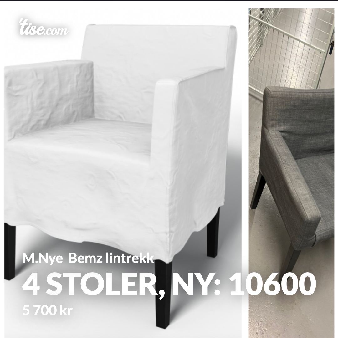 4 stoler ny: 10600