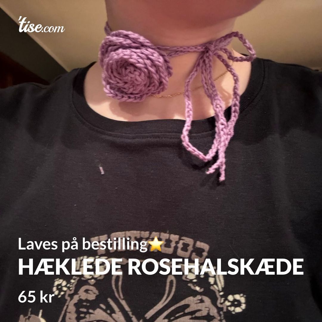 Hæklede Rosehalskæde