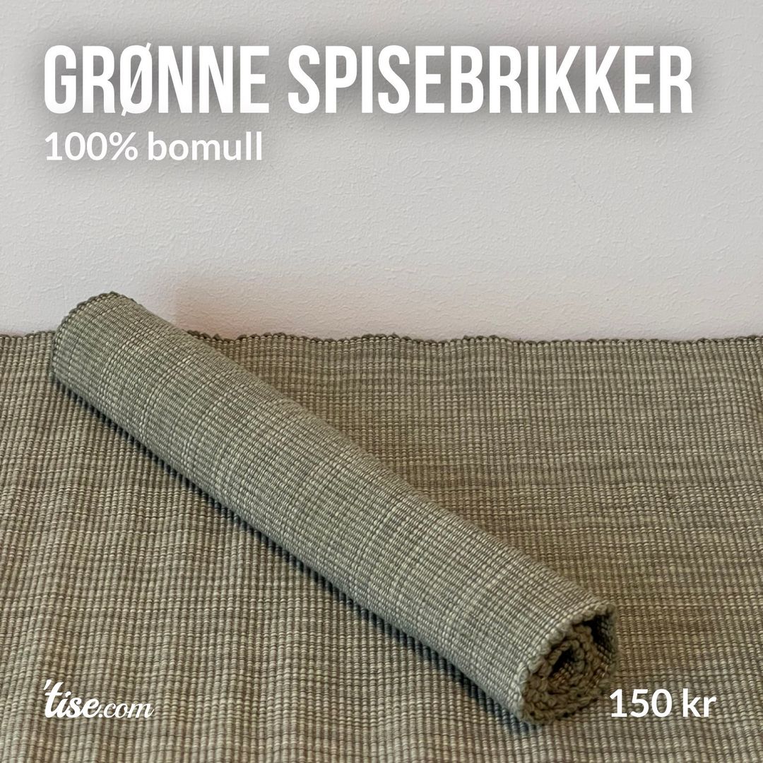 Grønne spisebrikker