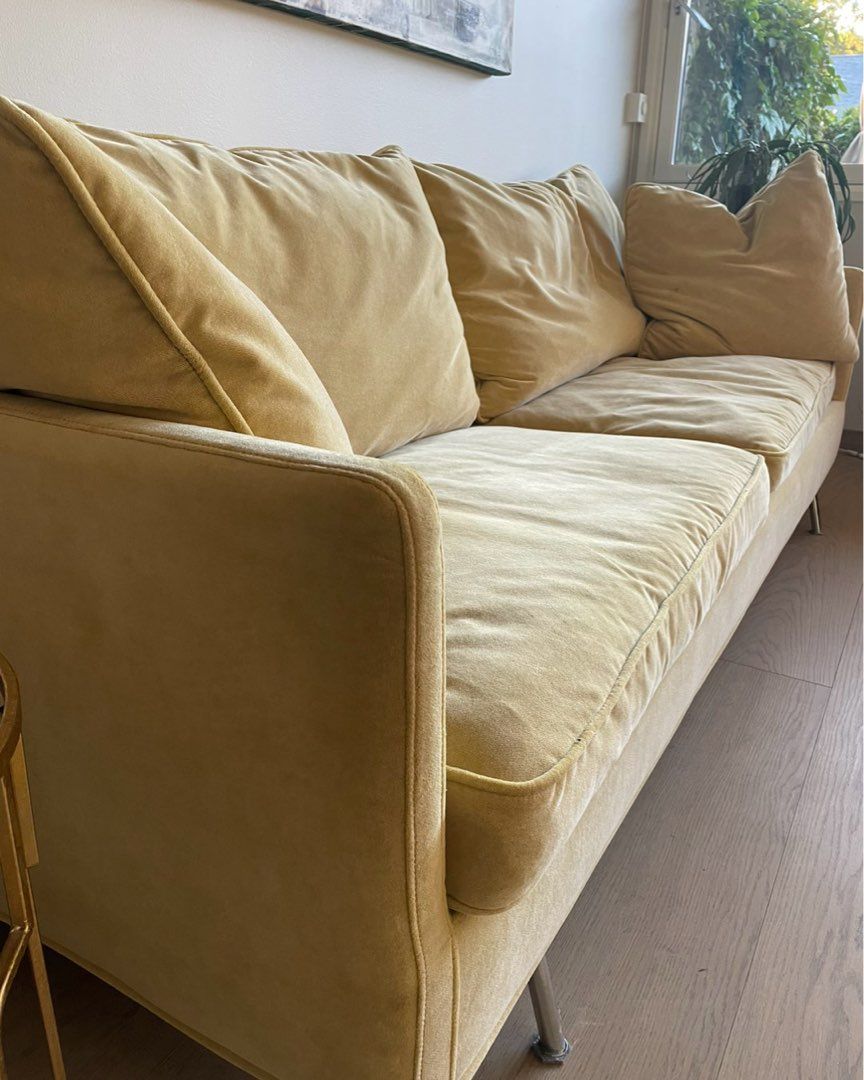 Gul 3-seter Sofa