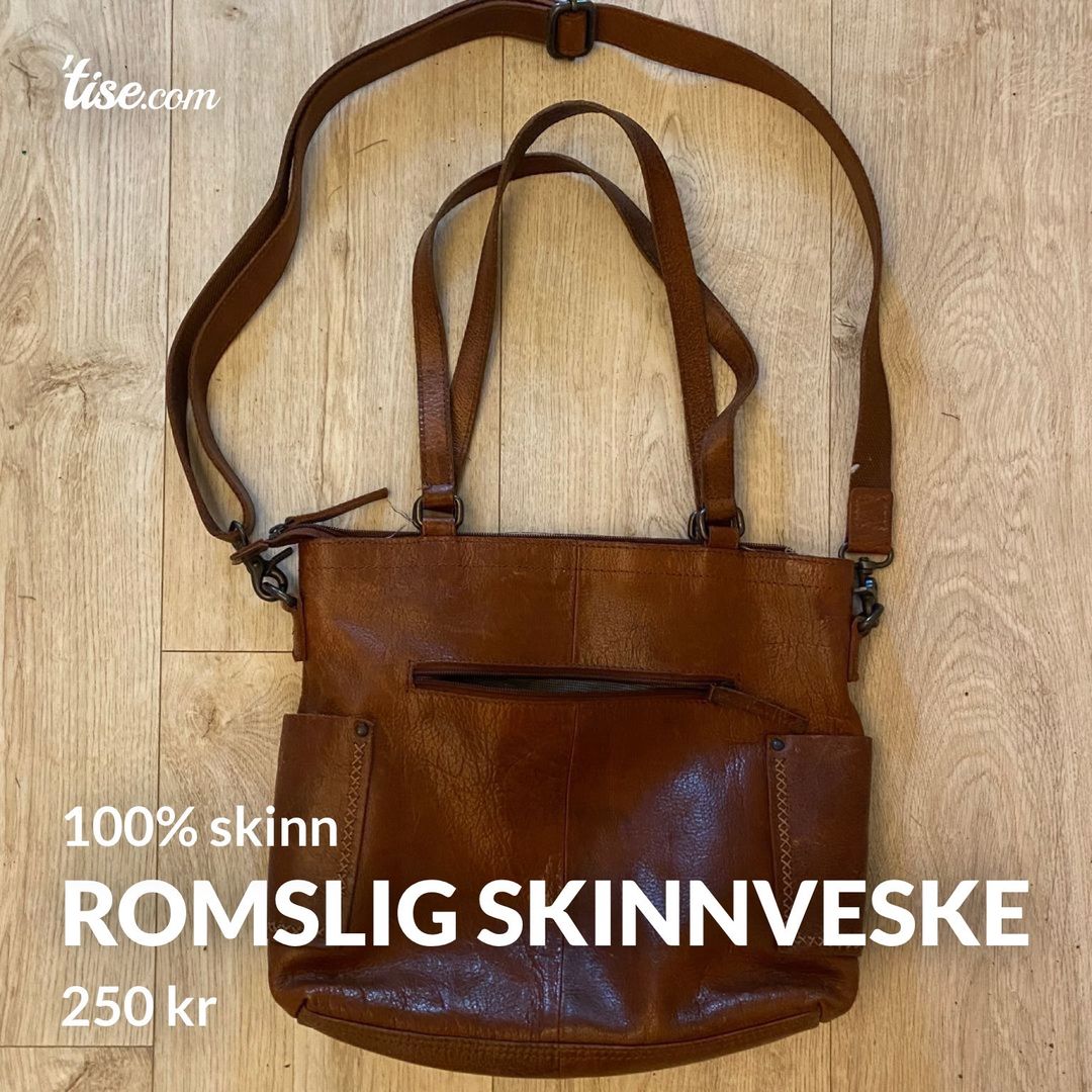 Romslig skinnveske