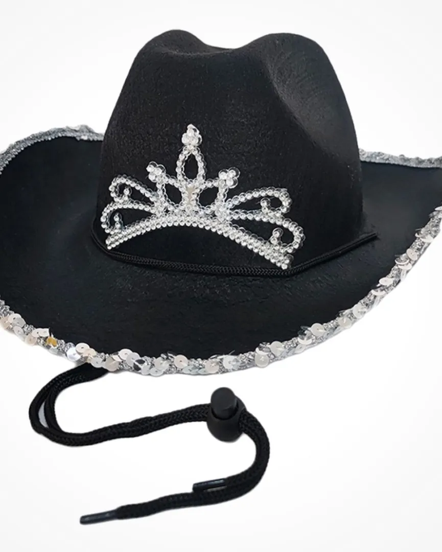 Cowboy hat med tiara