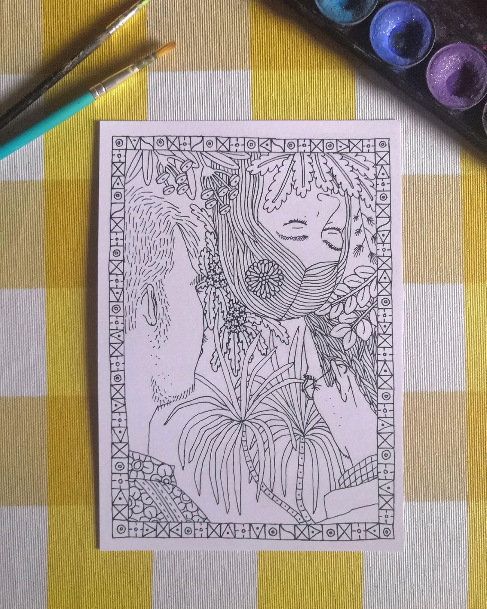 Coloring Card Print