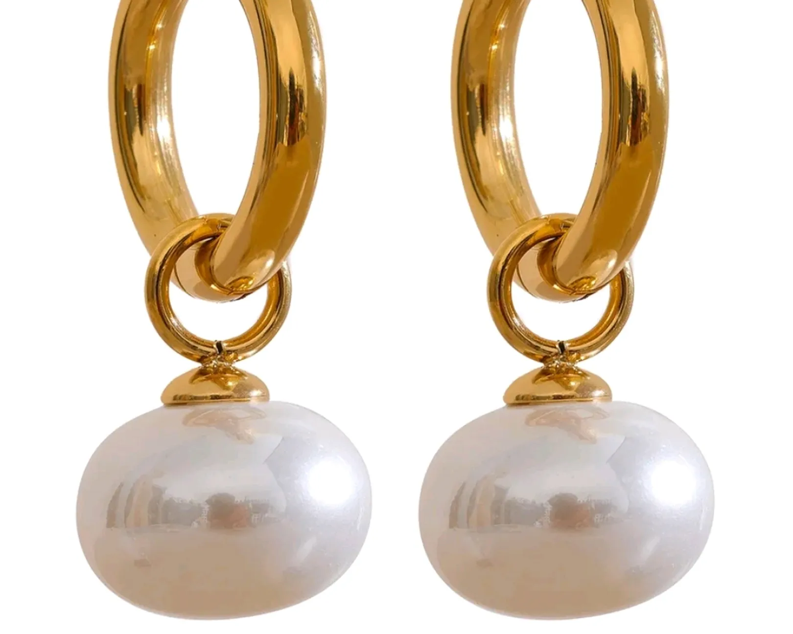 Hoop Pearl Earrings