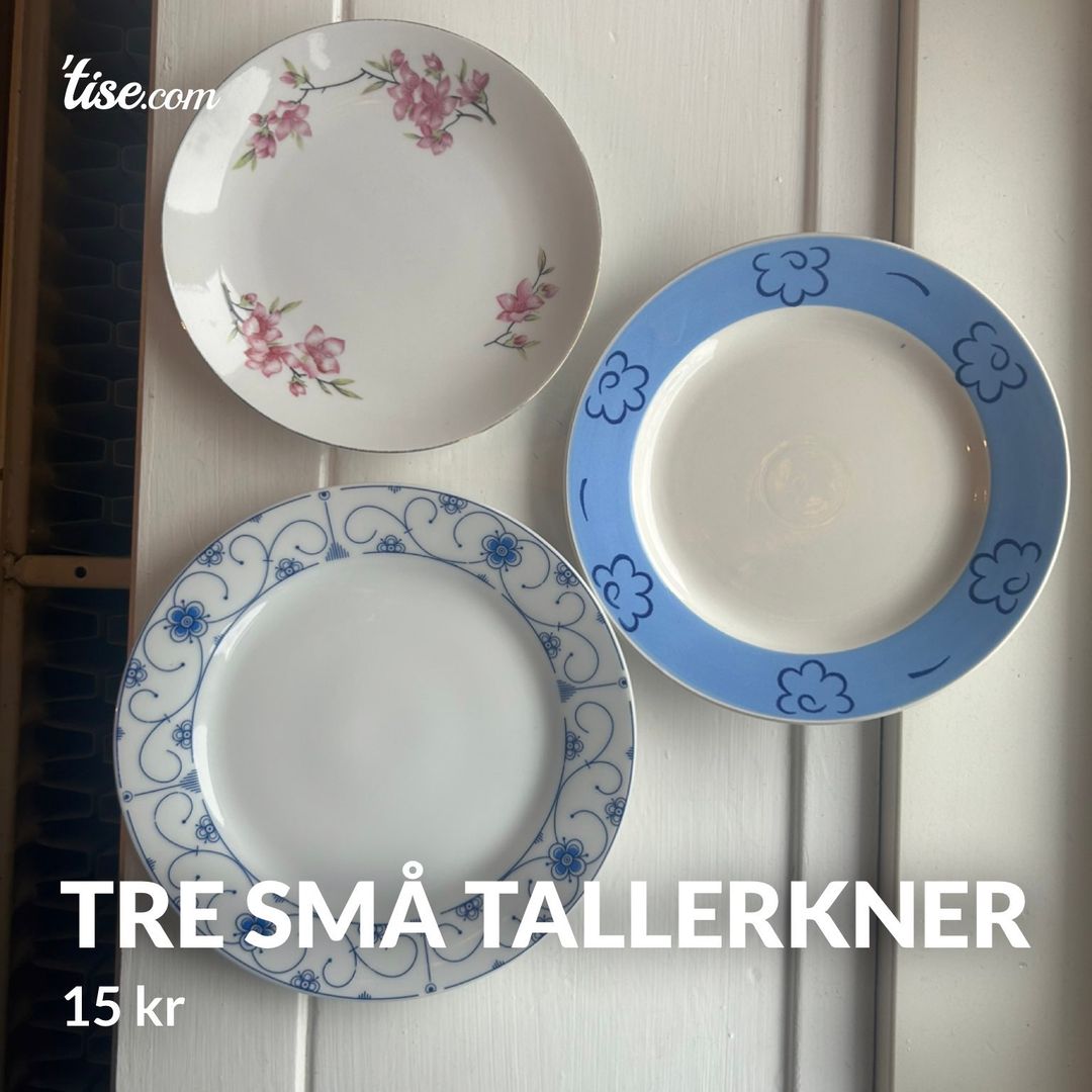 Tre små tallerkner