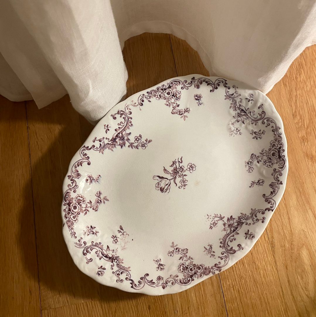 English floral plate