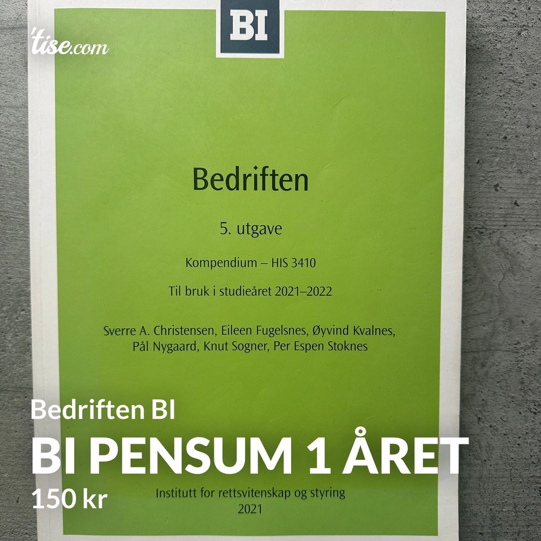 BI pensum 1 året