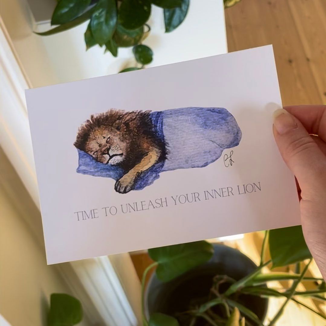 Lion print/card