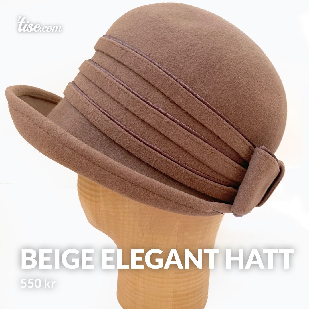 Beige elegant hatt