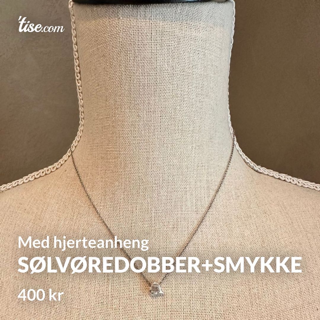 Sølvøredobber+smykke