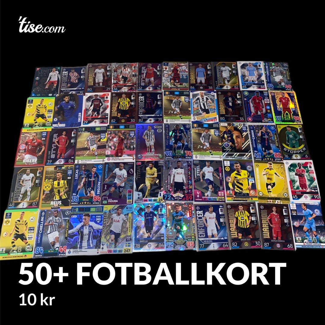 50+ FOTBALLKORT