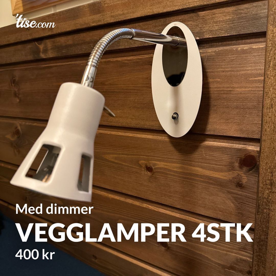 Vegglamper 4stk