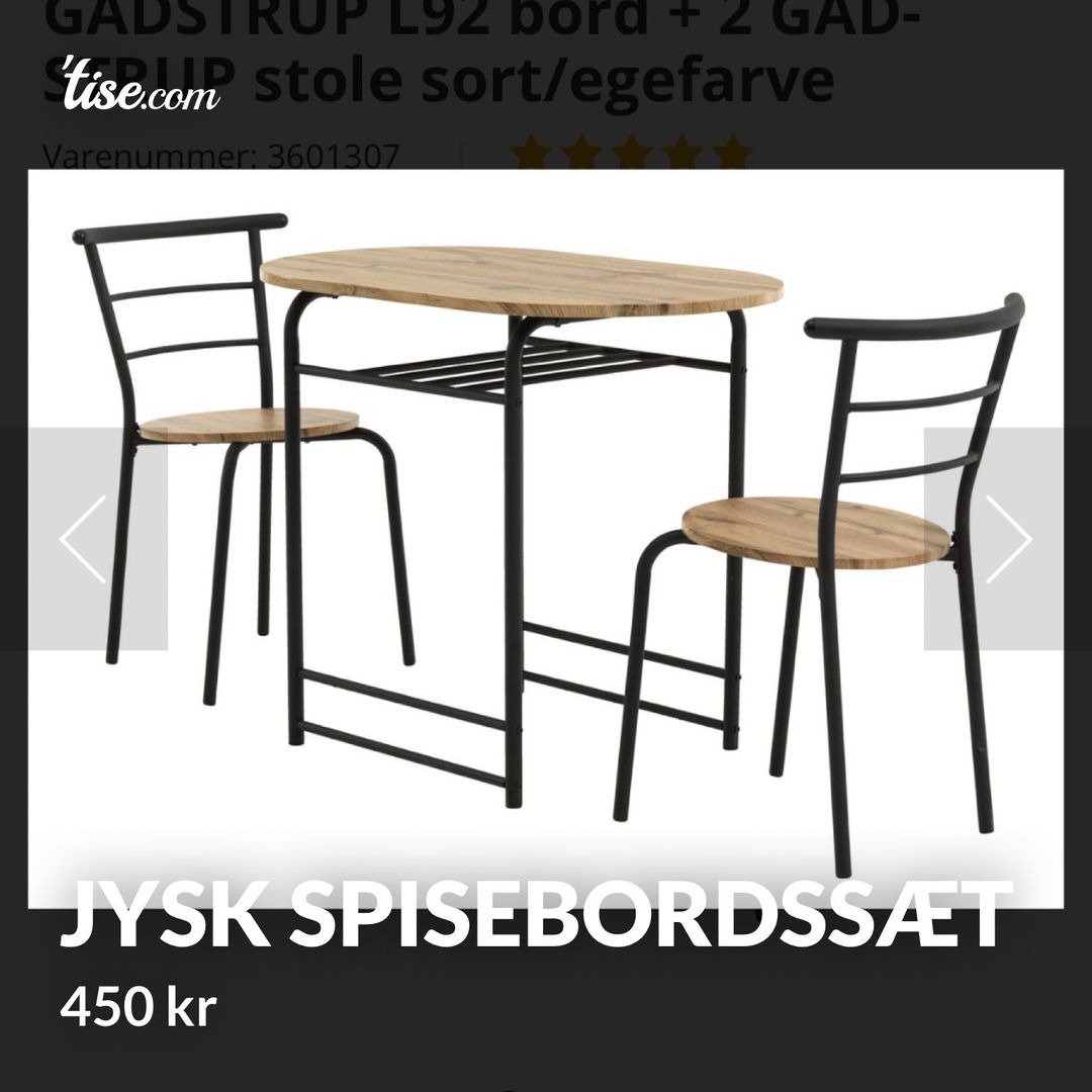 Jysk spisebordssæt