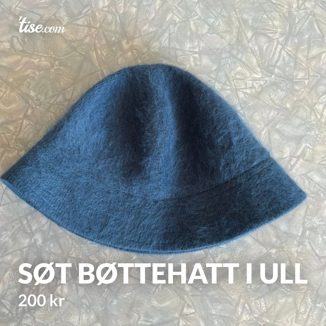 Søt bøttehatt i ull