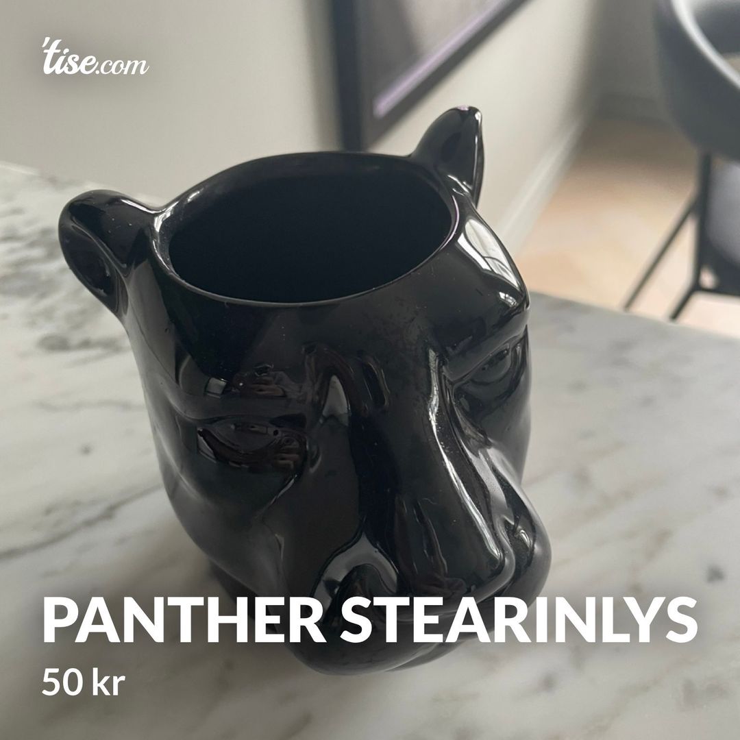 Panther stearinlys