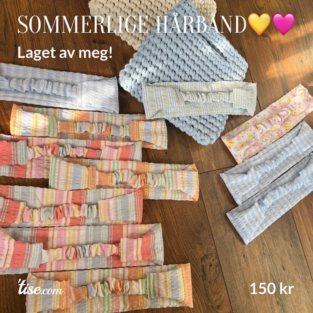 Sommerlige hårbånd💛🩷