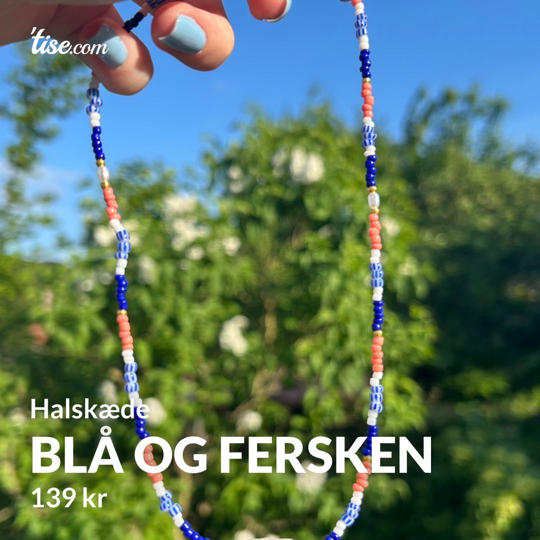 Blå og fersken