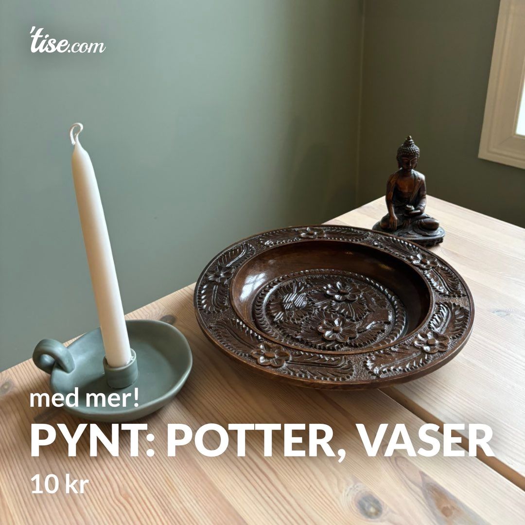 Pynt: potter vaser